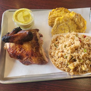 The Rockin Chicken - Quarter white meat chicken, plantains, chaufa - Peruvian Near Me - Hartford, Connecticut The Rockin Chicken - Quarter white meat chicken, plantains, chaufa - Peruvian Near Me - Hartford, Connecticut