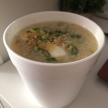 Fil Cuisine - Arroz Caldo (Sometimes known as Congee) -- Portion is huge! - Filipino Near Me - Kent, Washington Fil Cuisine - Arroz Caldo (Sometimes known as Congee) -- Portion is huge! - Filipino Near Me - Kent, Washington