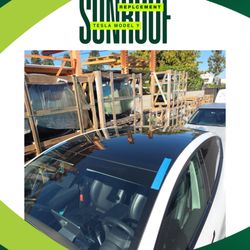 Lizard Auto Glass - Sunroof glass replacement done for a Tesla Model Y