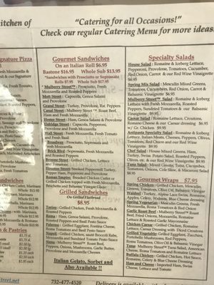 Menu photo 4 Mulberry Street Brick, NJ
