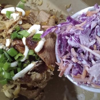 Shooter's Taproom & Kitchen - Hog Tied Sweet Potato with Slaw. Second time I've had this. Delish! - Salad Near Me - Chillicothe, Missouri Shooter's Taproom & Kitchen - Hog Tied Sweet Potato with Slaw. Second time I've had this. Delish! - Salad Near Me - Chillicothe, Missouri
