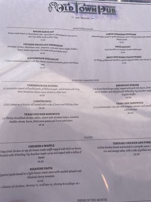 Menu photo 4 Old Town Pub Bordentown, NJ
