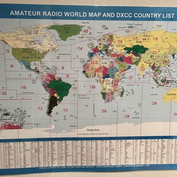 Roberts Printing - Amateur radio world map laminated by Roberts Printing