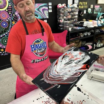 Ohana Creations - Brandon making fluid art! - Art Classes Near Me - Powdersville, South Carolina