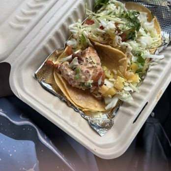 Alma Tacos - Baja Fish Taco  a single fish nugget - Tacos Near Me - Long Beach, California