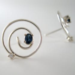 Amy Ragsdale Design - Sapphire and diamond earrings