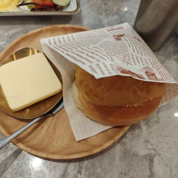 1480 HK Café - Pineapple bun with butter, $4.95 - Hong Kong Style Cafe Near Me - Douglaston, New York 1480 HK Café - Pineapple bun with butter, $4.95 - Hong Kong Style Cafe Near Me - Douglaston, New York
