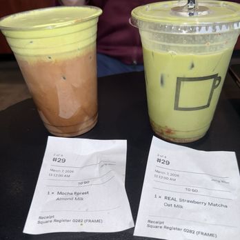 Frame Coffee Roasters - Mocha Forest & Strawberry Matcha - Coffee Roasteries Near Me - Vienna, Virginia Frame Coffee Roasters - Mocha Forest & Strawberry Matcha - Coffee Roasteries Near Me - Vienna, Virginia