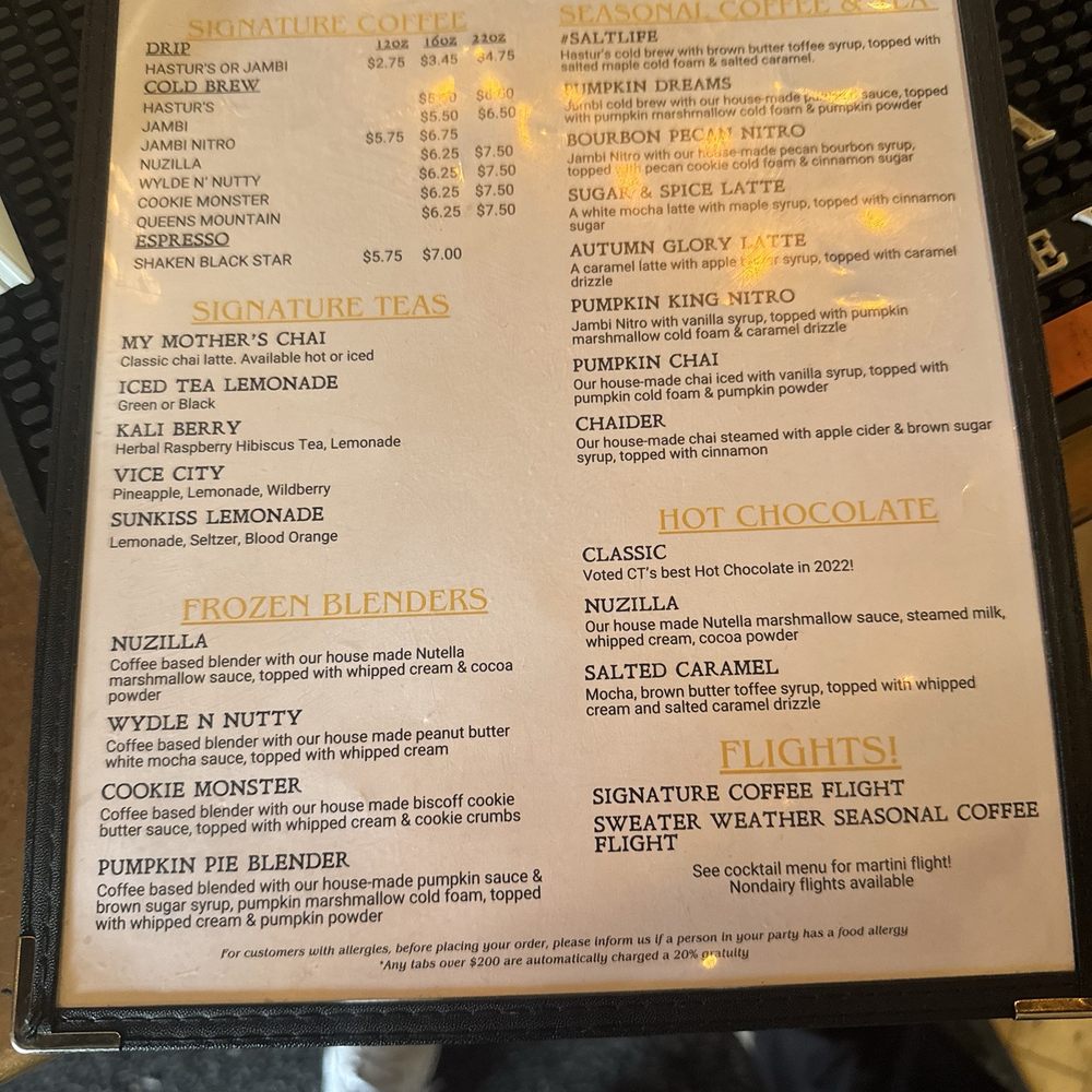 Menu Fall 2025