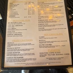 Menu Fall 2025 Menu Fall 2025