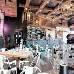 More of the seating. View of the bar.
