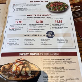 Outback Steakhouse - Lunch specials - Steakhouses Near Me - Concord, North Carolina Outback Steakhouse - Lunch specials - Steakhouses Near Me - Concord, North Carolina