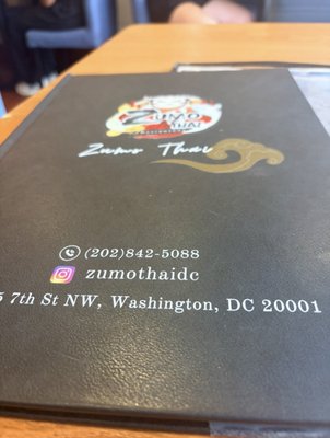 Menu photo 1 ZumoThai Washington, DC, DC