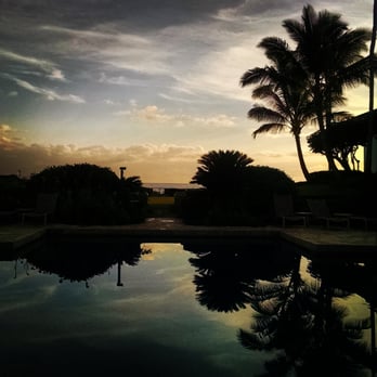 Poipu Kapili Resort Condos - Sunset over the pool - Resorts Near Me - Koloa, Hawaii Poipu Kapili Resort Condos - Sunset over the pool - Resorts Near Me - Koloa, Hawaii