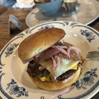 Crushed by Giants - CBG Burger on a brioche bun, because my daughter is allergic to sesame seeds. - Brewpubs Near Me - Chicago, Illinois Crushed by Giants - CBG Burger on a brioche bun, because my daughter is allergic to sesame seeds. - Brewpubs Near Me - Chicago, Illinois