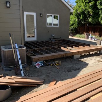 Far West Builders - Ground level deck using repurposed materials. - General Contractors Near Me - Sunnyvale, California Far West Builders - Ground level deck using repurposed materials. - General Contractors Near Me - Sunnyvale, California