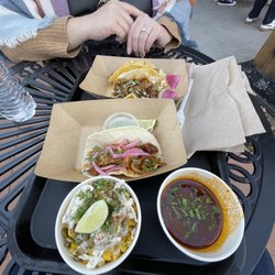 Chachos Taqueria - Birria tacos and Cochinota tacos. Esquite.