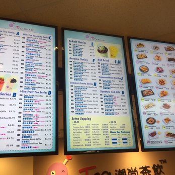 i-Tea - Menu as of dec 2016. Not including ramen. - Bubble Tea Near Me - San Leandro, California