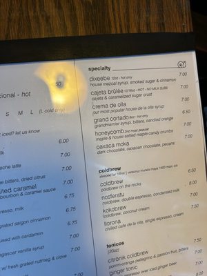 Menu photo 2 6 Grados Coffee San Diego, CA Menu photo 2 6 Grados Coffee San Diego, CA