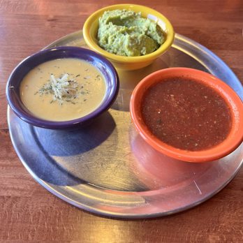 Chile Colorado - Trio, queso, guacamole, spicy salsa - Mexican Near Me - Colorado Springs, Colorado Chile Colorado - Trio, queso, guacamole, spicy salsa - Mexican Near Me - Colorado Springs, Colorado