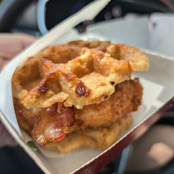 Chick-fil-A - Chicken and waffle with bacon - Fast Food Near Me - Greenwood, Indiana Chick-fil-A - Chicken and waffle with bacon - Fast Food Near Me - Greenwood, Indiana