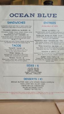 Menu photo 2 Ocean Blue Restaurant & Lounge Myrtle Beach, SC