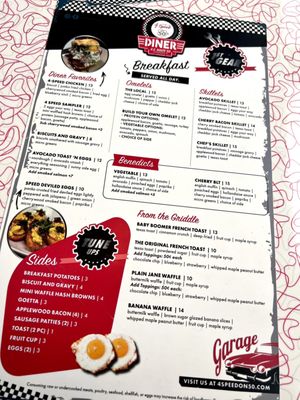 Menu photo 3 4 Speed on 50’s Diner Lawrenceburg, IN