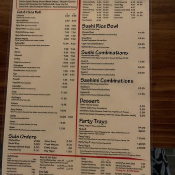Sushi One Spot - Menu side 1 - Sushi Bars Near Me - Montclair, California Sushi One Spot - Menu side 1 - Sushi Bars Near Me - Montclair, California