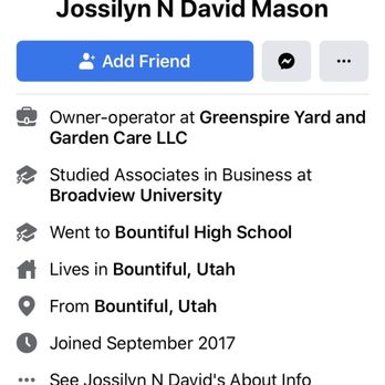 Garden Green Lawn Care - a screenshot of a facebook profile - Snow Removal Near Me - Spanish Fork, Utah Garden Green Lawn Care - a screenshot of a facebook profile - Snow Removal Near Me - Spanish Fork, Utah