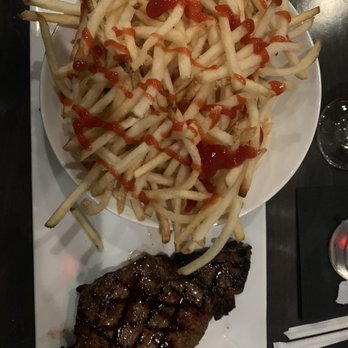 Nelson's - Steak Frites 6 oz 44 Farms Ribeye served Fries & Steak Sauce - Seafood Near Me - Dallas, Texas