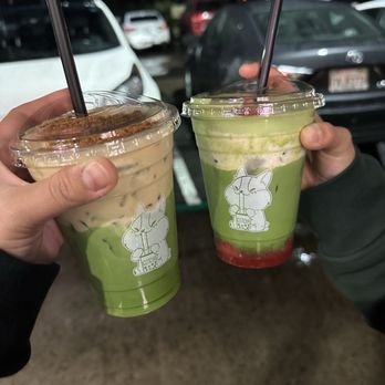 Gotcha Tea - Biscoff Matcha and Strawberry Matcha - Bubble Tea Near Me - San Diego, California