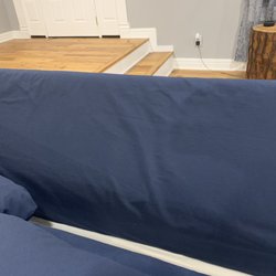 Turner's Fine Furniture - Covering behind the pillows that will not fit
