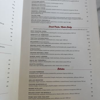 North Italia - Menu - Italian Near Me - Walnut Creek, California
