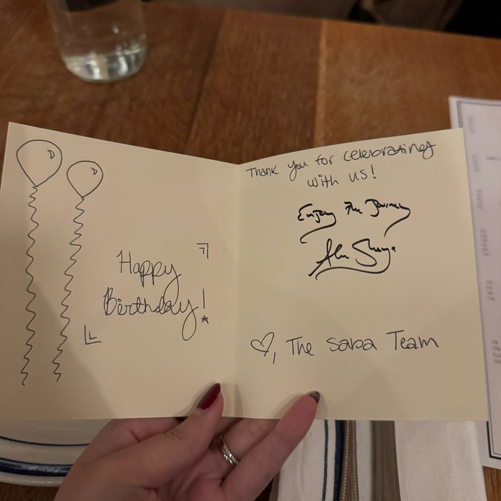 A sweet card from the team! A sweet card from the team!