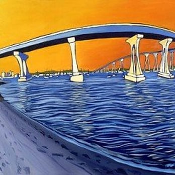 Pecoff Studios - This painting is how he met his wife - Art Galleries Near Me - San Diego, California
