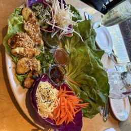 Asian Chicken Lettuce Wrap Tacos