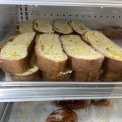 Las Palomas Taqueria - Garlic bread in the bakery section of the market
