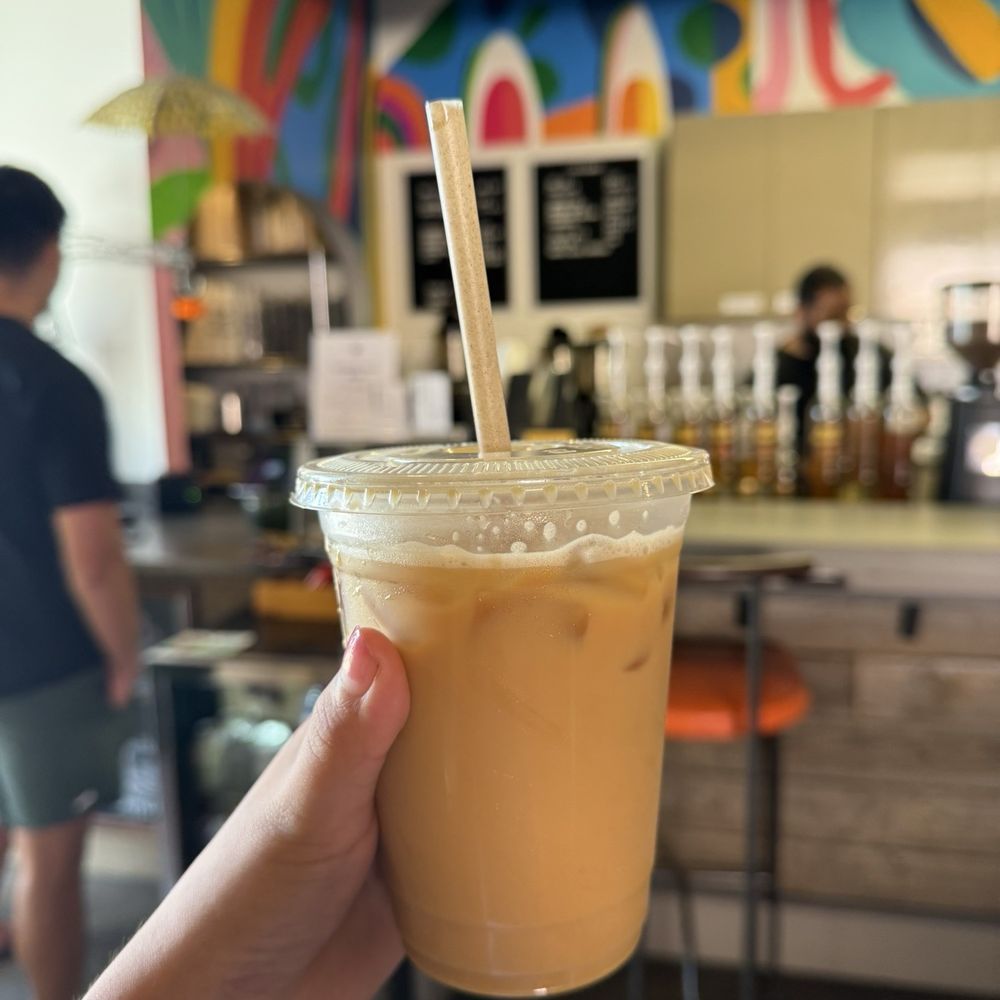 Mokah Coffee & Tea - Ice oatmilk latte with lavender syrup - Coffee & Tea Near Me - Dallas, Texas Mokah Coffee & Tea - Ice oatmilk latte with lavender syrup - Coffee & Tea Near Me - Dallas, Texas