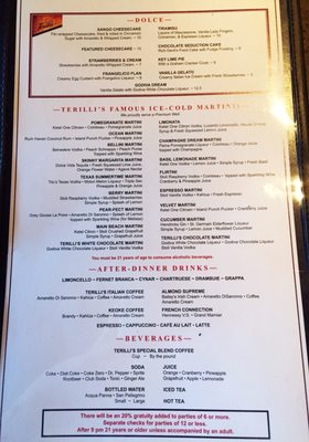 Menu photo 3 Terilli's Restaurant & Bar Dallas, TX Menu photo 3 Terilli's Restaurant & Bar Dallas, TX