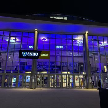 SNHU Arena - Outside the front. All team's logos are being projected. - Stadiums & Arenas Near Me - Manchester, New Hampshire SNHU Arena - Outside the front. All team's logos are being projected. - Stadiums & Arenas Near Me - Manchester, New Hampshire