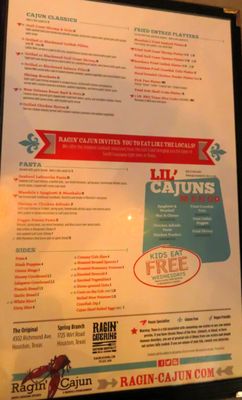 Menu photo 2 Ragin' Cajun Houston, TX