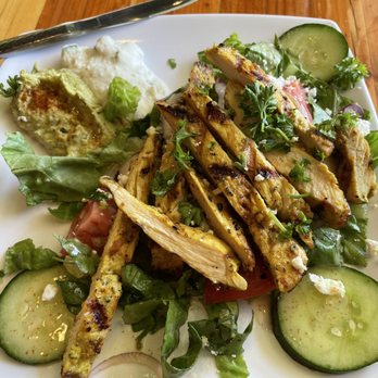 Pita Island - Lunch Chicken Shawarma with green hummus. - Mediterranean Near Me - Gilbert, Arizona