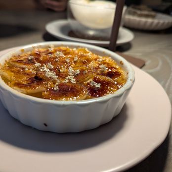 Avize Modern Alpine - Creme Brulee dessert. $15. Pineapple, vanilla, banana. - Desserts Near Me - Atlanta, Georgia