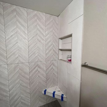 B & J Tile, Inc - Wall with seat and niche's - General Contractors Near Me