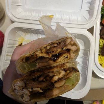 Maqluba Restaurant - Laffa Chicken Shawarma sandwich $13 - Middle Eastern Near Me - Brooklyn, New York