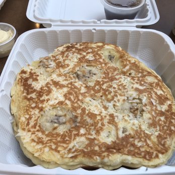 Breakers Breakfast, Brunch & Lunch - Coconut macadamia nut and banana pancakes-2 pancakes- they're HUGE! - Breakfast & Brunch Near Me - Pacifica, California