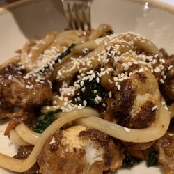 Wrenkh & Wiener Kochsalon - One of the specials - Udon with Sticky Cauliflower.  Very tasty dish with great contrast in textures. So good, we almost order another!