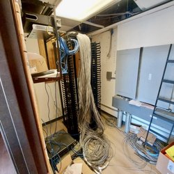 Cabling Solutions Group - A job site in progress.  All cabling labeled & ran to the server room rack, cut to length, terminated, tested/certified and ready to go!