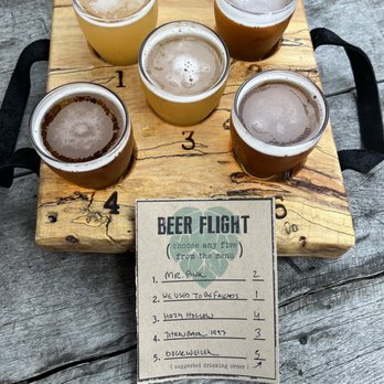 Surfridge Brewing - Beer flight - Brewpubs Near Me - Essex, Connecticut Surfridge Brewing - Beer flight - Brewpubs Near Me - Essex, Connecticut