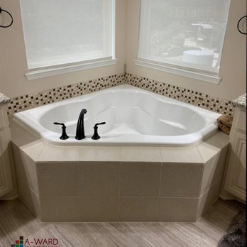 A-Ward Custom Installations - Tile tub surround. - Flooring Near Me - Arlington, Texas A-Ward Custom Installations - Tile tub surround. - Flooring Near Me - Arlington, Texas
